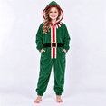 thumbnail image 5 of Generic Kids Christmas Jumpsuit Boys Girls Hooded Outfit Soft Plush Onesie Xmas Long Sleeves Romper for Holiday, 5 of 6