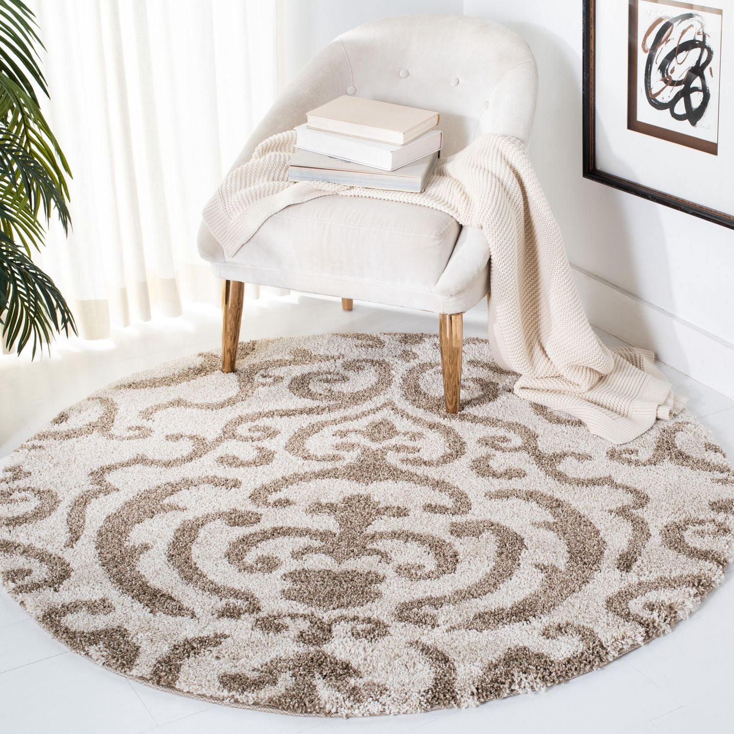 Safavieh Florida Deangelo Damask Plush Shag Area Rug