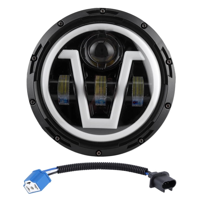 Faro delantero para coche, faro LED redondo de 7 pulgadas para Wrangler, repuesto de faro delantero de alto rendimiento