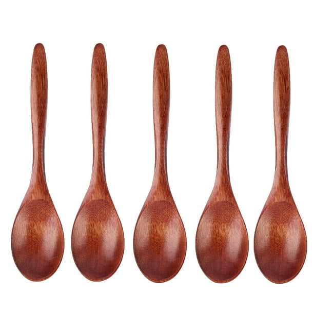 Juego de cucharas de té de madera pequeñas | Utensilios de cocina compactos y multifunción para tarro de especias de azúcar y café | Mini cucharas de condimento para el hogar | Uso del Restaurante