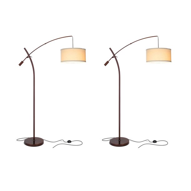 Brightech Grayson Modern Style Arc Floor Lamp With Flexible Arm Bronze 2 Pack Com Style Arc Floor Lamp, Grayson Led Floor Lamp