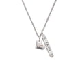 thumbnail image 2 of Delight Jewelry Love Heart with AB Crystal Silvertone Believe Faith Prayer Hope Bar Charm Necklace, 23", 2 of 4