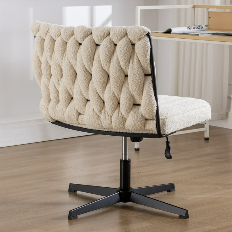 360° Swivel Office Desk Chair with Backrest, Adjustable Height