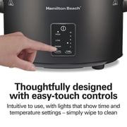 Hamilton Beach 5 Qt Programmable Slow Cooker, Stoneware Crock with Removable Pot, Black