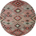 thumbnail image 1 of Ahgly Company Indoor Round Contemporary Brown Red Southwestern Area Rugs, 6' Round, 1 of 6