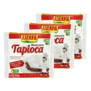 Amafil BrazilianTapioca Flour | Massa Para Tapioca | Farinha de Tapioca - 500G 17.6Oz (3 Pack)