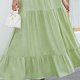 thumbnail image 3 of Vestido Casual para Mujer Verano Correa De Espagueti Ajustable Escalonado Sin Espalda Volantes Recortados Sueltos （Verde）,2XL, 3 of 5