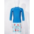thumbnail image 5 of CHICTRY Kids Boys Rash Guard 2Pcs Swimsuit Long Sleeve UV Sun Protection Bathing Suit Swimwear, 5 of 7
