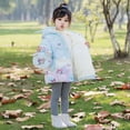 thumbnail image 5 of Abrigo de peluche de invierno con capucha de Anime Kuromi Melody Sanrioed, estilo coreano, princesa para niñas y niños, ropa Kawaii, prendas de vestir cálidas para bebés, 5 of 5