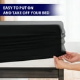 thumbnail image 7 of Subrtex Bed Sheets Wrinkle Resistant Premium Microfiber Deep Pocket Fitted Sheet, Black, Full, 7 of 7