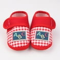 thumbnail image 2 of Infant Baby Girls Boys Shoes Soft Sole Toddler Slip On Newborn Check Letter Print Crib Moccasins Casual Sneaker First Walkers Loafers Flats for 0-18 Months, 2 of 6
