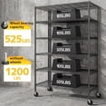 Melmine 6-Tier Wire Shelving Unit with Wheels,Adjustable Metal Storage ...
