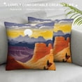 thumbnail image 3 of Chilfamy Mountains Sun Clouds Pillow Covers for Couch Sofa Indoor Outdoor Throw Pillow Cover Square 1PC 18x18in, 3 of 5