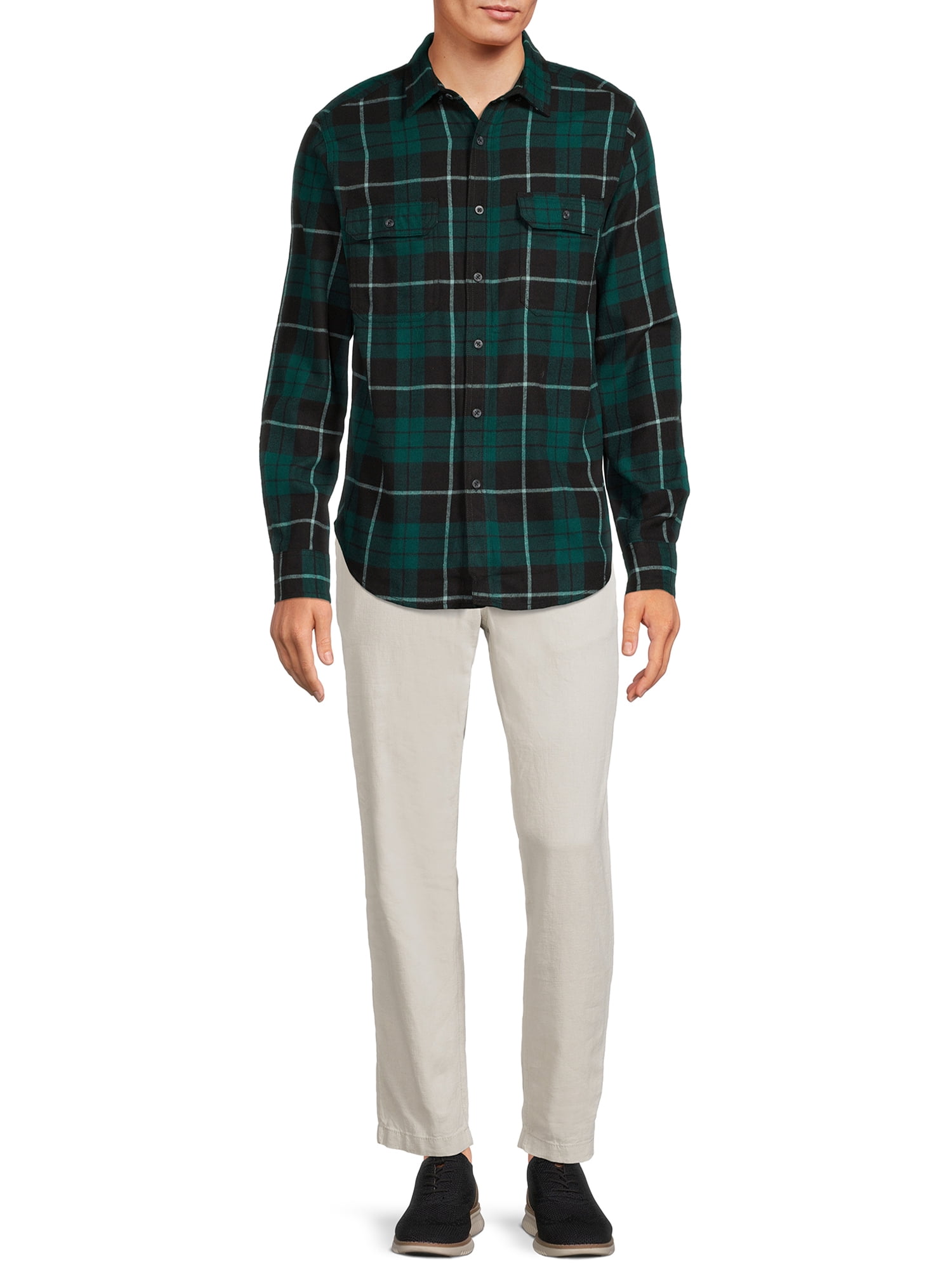 George Men's Long Sleeve Flannel Shirt
