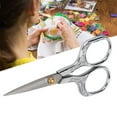 thumbnail image 1 of Retro European Embroidery Sewing Scissors, Vintage Stainless Steel With Gold Handle For DIY Craft Needle Work Sew Work Daily Activities 4.9 Inches, 1 of 8