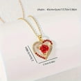 thumbnail image 2 of DQRPSEETB Chain for Woman Heart Shaped Rose Pendant Necklace Red and White Rhinestone Women's Necklace Exquisite Jewelry Valentine's Day Gifts, 2 of 9