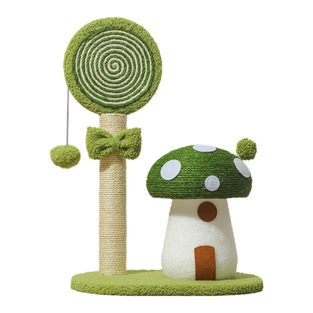 Rascador para gatos con base de sisal resistente al desgaste Verde