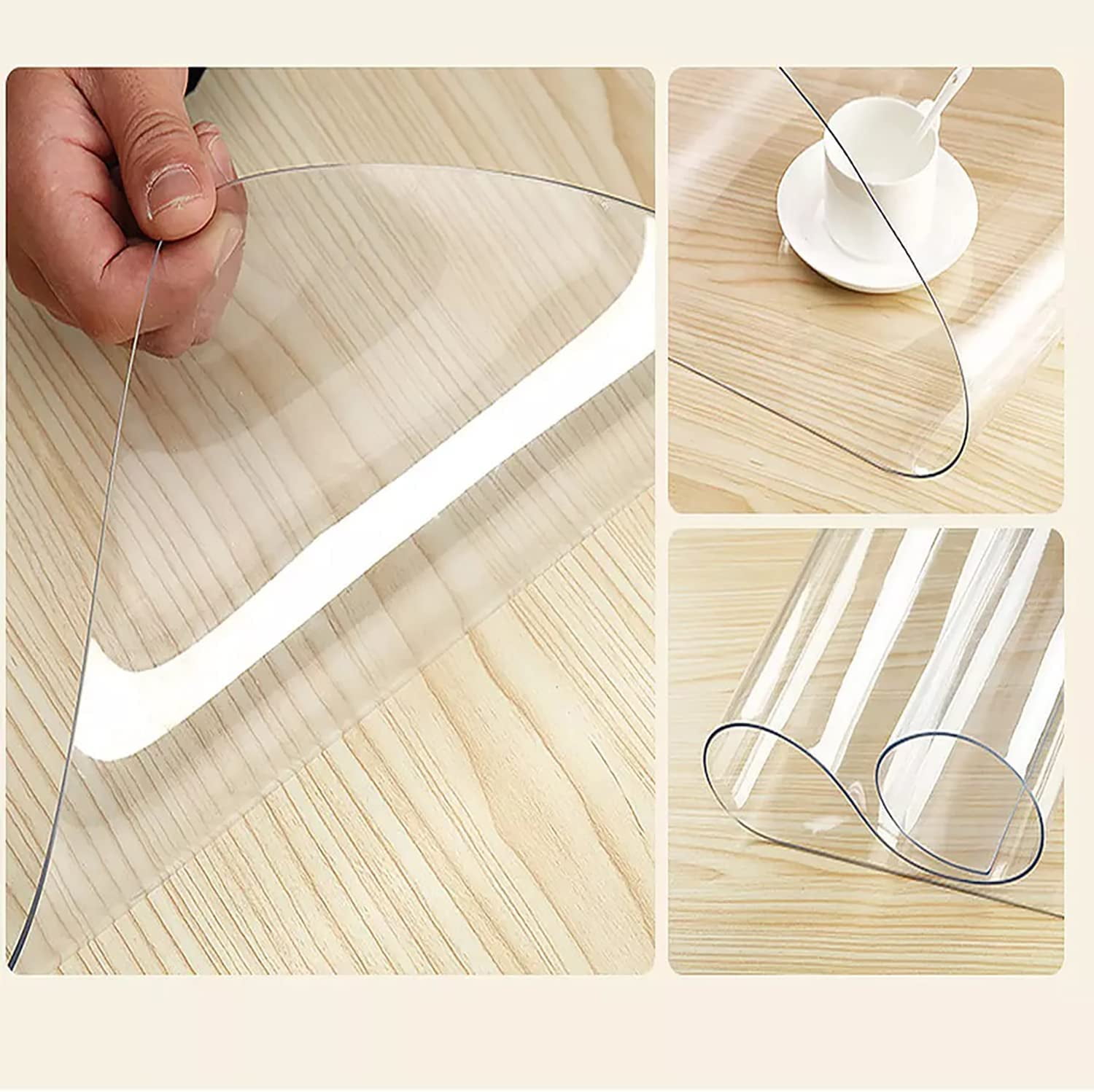 Home Must Haves 1 lb Vinyl Sewing & Craft Fabric By The Yard, Clear