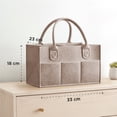 thumbnail image 2 of Bebbly Bolsa Organizadora para Pañales de Bebé 18x33x23cm, Cesta Organizadora de Fieltro con 8 Bolsillos Externos y 3 Compartimentos, Canasta Organizadora para Pañales, Toallitas y Accesorios de Bebé, 2 of 8
