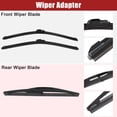 thumbnail image 4 of Unique Bargains Juego de 3 escobillas limpiaparabrisas delanteras y traseras de 22 21 10 para Jeep Grand Cherokee con gancho J / U negro, 4 of 5