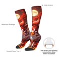 thumbnail image 6 of Salouo Red Leaf Flame Fox Print Women's Men's Ankle Socks 1-pack Casual Athletic Socks for Unisex Adult Moisture-Wicking Socks for Daily Wear/Running/Sport, 6 of 8