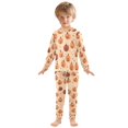thumbnail image 6 of FORMRS Long Sleeve Top and Pants Pajama Set for Niños 2-Piece Sleepwear, Sizes 18M-8Y, Colorful Halloween Pumpkin Pattern, 6 of 6