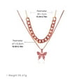 thumbnail image 2 of Jewelry VerPetridure Butterfly Pendant Necklace Cuban Chain Gifts for Women Butterfly Chains, 2 of 2