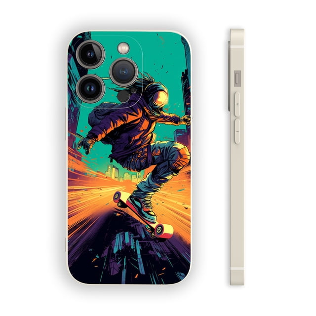 Moderno y resistente: Funda protectora plateada colorida y mate con estampado artístico caprichoso para iPhone 15 Pro Max 14 13 12 Pro 11
