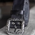 thumbnail image 2 of Cowhide, belt, personality, stainless steel buckle, simplicity, genuine leather belt, retro locomotive belt, 2 of 4
