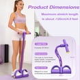 thumbnail image 5 of BYXAS 4 Tube Pedal Resistance Bands, Multi-Functional Sit-Up Pull Rope, 21 Shape Fitness Stretching Trainer for Arms & Leg Workouts, Home Gym Equipment for Beginners, Purple, 5 of 14