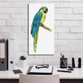 thumbnail image 3 of Epic Graffiti 'Teal Macaw I' by Grace Popp, Giclee Canvas Wall Art, 12"x24", 3 of 8