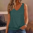 thumbnail image 2 of Diufon Women's Plus Size Vest V Neck Sleeveless Tank Tops Summer Casual Solid Color Blouses, 2 of 5