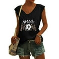 thumbnail image 2 of Camisetas sin mangas con cuello en V de verano para mujer, camisetas de manga corta con estampado de elementos de béisbol Retro OAVQHLG3B Store  lin121212, 2 of 5