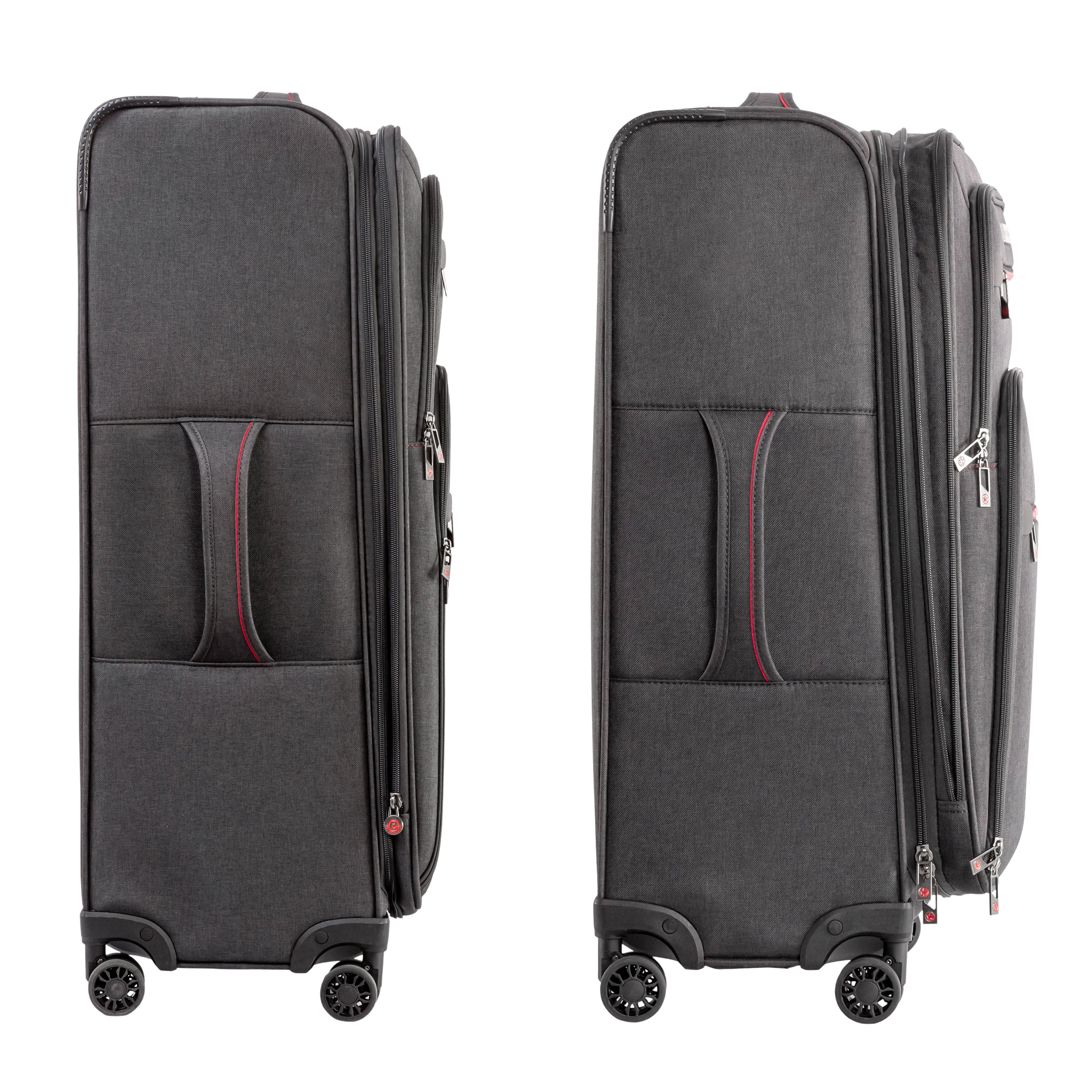 Air Canada Indigo Lite Collection Softside 25-Inch Checked Luggage, Expandable Medium Spinner Suitcase with Rolling Wheels for Travel