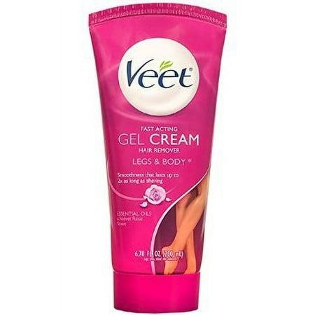 Veet Fast Acting Hair Remover Gel Cream Legs and Body, 6.78 FL OZ