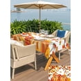 thumbnail image 4 of Outdoor Tablecloth with Umbrella Hole and Zipper, Orange Pumpkins Fall Rectangle Table Cloth 60x120 Inch Waterproof Tablecloth, Maple Leaf Thanksgiving Botanical Picnic Table Cover for Patio Camping, 4 of 7