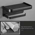 thumbnail image 2 of Ofocase Toilet Paper Holder with Shelf, Tissue Roll Holder Adhesive or Screw Wall Mounted Phone Holder-Silver, 2 of 5