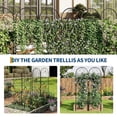 thumbnail image 4 of Roromall 4pcs Garden Trellis Fence, Coated Rustproof Iron Arch Decoration Trellis for Climbing Plants Outdoor, Rose, Vegetable Flower Support, 4 of 7