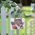 thumbnail image 2 of Welcome Sign for Front Door Farmhouse Wall Porch Fall Home Outside Indoor Christmas Decor 14"x10" PVC Dog with Glasses Drinking, 2 of 6