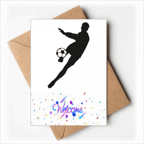 Sports Football Soccer Outline Welcome Back Greeting Cards Envelopes Blank