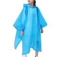 thumbnail image 1 of Ropa impermeable para exteriores Ponchos de lluvia reutilizables Capa de lluvia EVA para niños de 6 a 12 años, 1 of 8