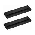 thumbnail image 1 of 2 Pcs Rectangular Cable Grommet Cover Wire 80x 280mm for Flush on Desk Table Furniture, 1 of 3