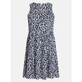 thumbnail image 6 of Time and Tru Women's and Women's Plus Sleeveless Tiered Mini Dress, Sizes XS-4X, 6 of 6
