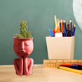 thumbnail image 4 of Escultura abstracta de retrato en maceta, retrato de personaje, arreglo floral, regalo Un rojo, 4 of 9