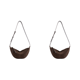 thumbnail image 1 of Crescent Bag para Mujeres Y Hombres Bolso Hombro Sólido Ante Hobo Sling (café), 1 of 7