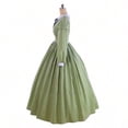thumbnail image 5 of Women's Civil War Dress Victorian Dickens Costume Green Plaid Skirt, 5 of 9