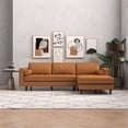 thumbnail image 2 of Dexter Cushion Back Genuine Leather Right-Facing Sectional in Tan, 2 of 7