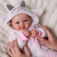 thumbnail image 3 of Muñeca Bebé Realista Sonriente 17 Pulgadas Recién Nacida Cuerpo Suave de Tela con Caja de Regalo para Niños 3 Años en Adelante, 3 of 7