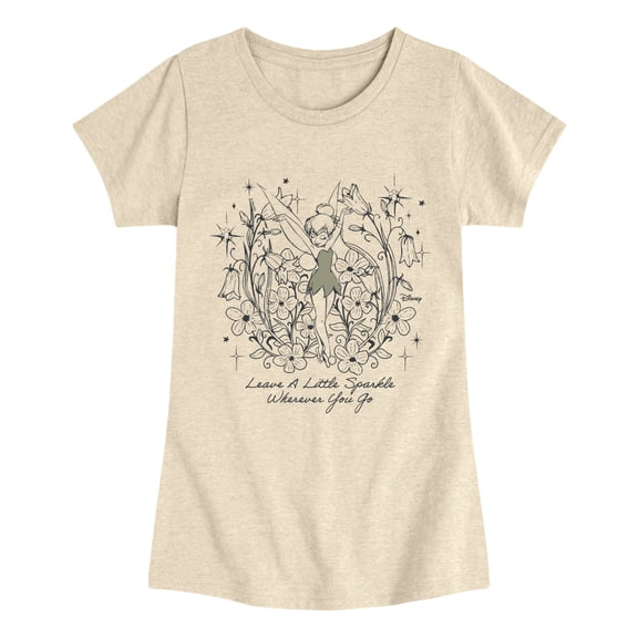 Tinker Bell - Leave Sparkle Fitted Short Sleeve Graphic T-Shirt
