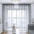thumbnail image 2 of Window Sheer Curtains Black Curtains Clear Curtains Basic Rod Pocket Panel for Kitchen Bedroom Children Living Room Yard(55" X 84", Gray), 2 of 11